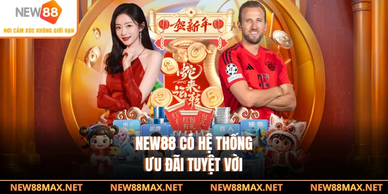 NEW88 có hệ thống ưu đãi tuyệt vời